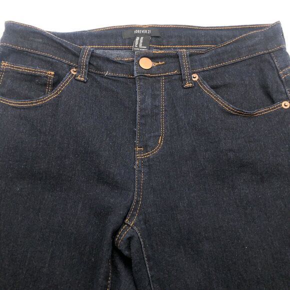 Forever 21 Womens Straight Skinny Ankle Jeans Size 27 Dark Wash Classic Chic - Picture 4 of 10